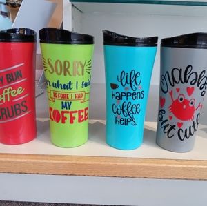 Travel coffee mugs